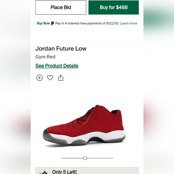 Air Jordan Future Low 2015 Bred 'Gym Red White' 10½Wo. (9M) - Picture 10 of 10